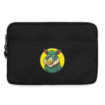 Boar Cute Kawaii Cartoon Clipart Pet Animal - Laptop bag 13" - black - Front