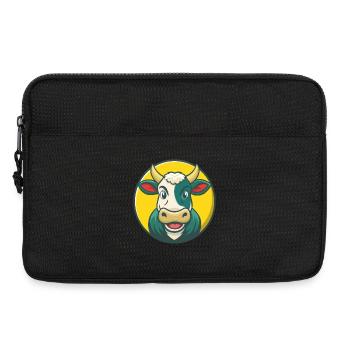 Cow Cute Kawaii Cartoon Clipart Pet Animal - Laptop bag 13" - black - Front