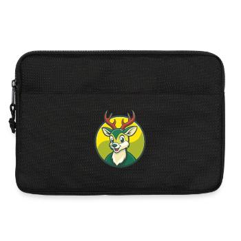 Deer Cute Kawaii Cartoon Clipart Pet Animal - Laptop bag 13" - black - Front