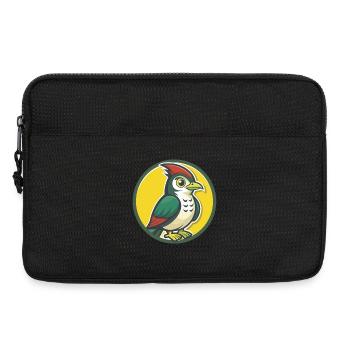 Coucou Oiseau Mignon Kawaii Dessin animé Clipart Animal de compagnie - Sacoche pour ordinateur portable 13 pouces - noir - Devant
