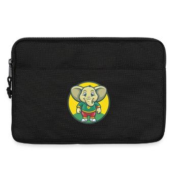 Elephant Cute Kawaii Cartoon Clipart Pet Animal - Laptop bag 13" - black - Front