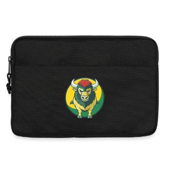 Bison Cute Kawaii Cartoon Clipart Pet Animal - Laptop bag 13" - black - Front