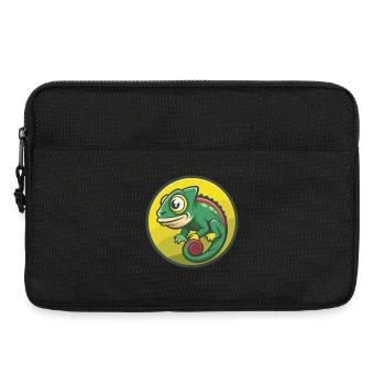 Chameleon Cute Kawaii Cartoon Clipart Pet Animal - Laptop bag 13" - black - Front