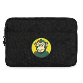 Schimpanse Niedliche Kawaii Cartoon Clipart Haustier Tier - Laptoptasche 13" - Schwarz - Vorne