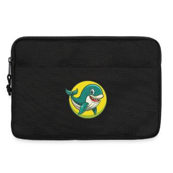 Blauwal Niedlich Kawaii Cartoon Clipart Haustier Tier - Laptoptasche 13" - Schwarz - Vorne