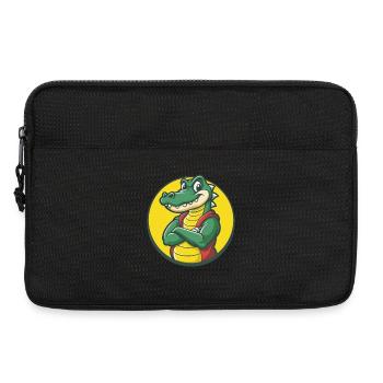 Crocodile Cute Kawaii Cartoon Clipart Pet Animal - Laptop bag 13" - black - Front