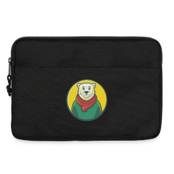 Polar Bear Cute Kawaii Cartoon Clipart Pet Animal - Laptop bag 13" - black - Front