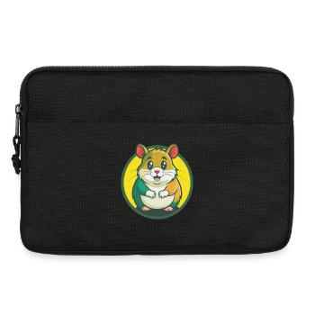 Hamster mignon Kawaii dessin animé Clipart Animal de compagnie - Sacoche pour ordinateur portable 13 pouces - noir - Devant