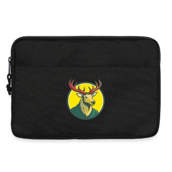 Elk mignon Kawaii dessin animé Clipart Animal de compagnie - Sacoche pour ordinateur portable 13 pouces - noir - Devant