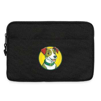 Jack Russell Terrier Chien Mignon Kawaii Dessin Animé Animal de compagnie - Sacoche pour ordinateur portable 13 pouces - noir - Devant