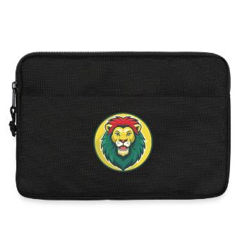 Lion mignon Kawaii dessin animé Clipart Animal de compagnie - Sacoche pour ordinateur portable 13 pouces - noir - Devant