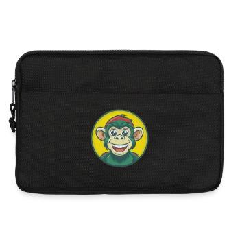 Monkey Cute Kawaii Cartoon Clipart Pet Animal - Laptop bag 13" - black - Front