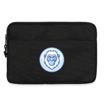 Baboon Blue Kawaii Cartoon Character Clipart Pet - Laptop bag 13" - black - Front