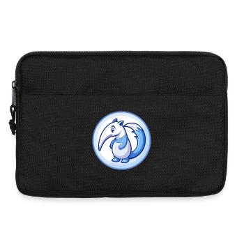 fourmilier bleu kawaii dessin animé personnage clipart animal de compagnie - Sacoche pour ordinateur portable 13 pouces - noir - Devant
