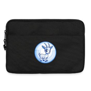 antilope bleu kawaii dessin animé personnage clipart animal de compagnie - Sacoche pour ordinateur portable 13 pouces - noir - Devant