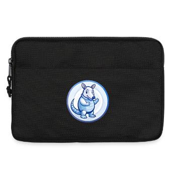Armadillo Blue Kawaii Cartoon Character Clipart - Laptop bag 13" - black - Front