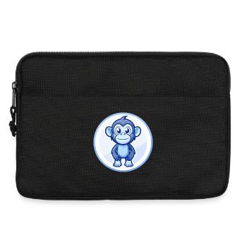 Bonobo Blue Kawaii Cartoon Character Clipart Pet - Laptop bag 13" - black - Front