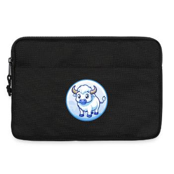 Buffalo Blue Kawaii Cartoon Character Clipart Pet - Laptop bag 13" - black - Front