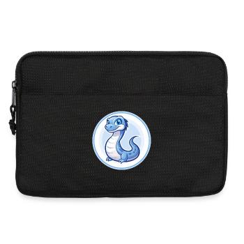 Basilisk Blue Kawaii Cartoon Character Clipart Pet - Laptop bag 13" - black - Front