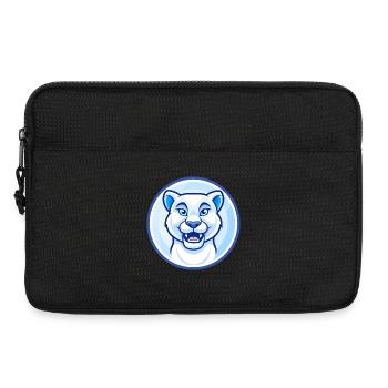 Cougar Bleu Kawaii Dessin Animé Personnage Clipart Animal de compagnie - Sacoche pour ordinateur portable 13 pouces - noir - Devant