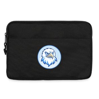 Hawk Blue Kawaii Dessin animé Personnage Clipart Animal de compagnie - Sacoche pour ordinateur portable 13 pouces - noir - Devant