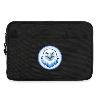 Eagle Blue Kawaii Cartoon Character Clipart Pet - Laptop bag 13" - black - Front