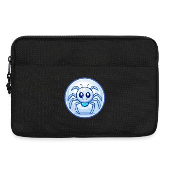 araignée bleu kawaii dessin animé personnage clipart animal de compagnie - Sacoche pour ordinateur portable 13 pouces - noir - Devant