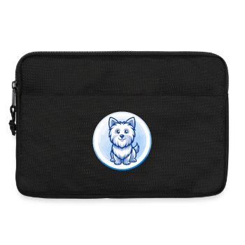 Yorkshire Terrier Dog Blue Cute Kawaii Cartoon Pet - Laptop bag 13" - black - Front