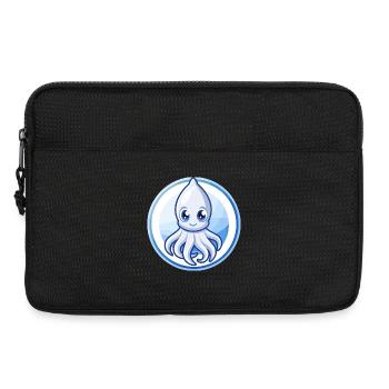 Squid Blue Kawaii Cartoon Character Clipart Pet - Laptop bag 13" - black - Front