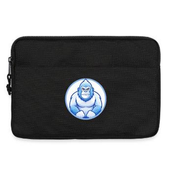 Gorille bleu kawaii dessin animé personnage clipart animal de compagnie - Sacoche pour ordinateur portable 13 pouces - noir - Devant
