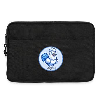 Coq Bleu Kawaii Dessin Animé Personnage Clipart Animal de compagnie - Sacoche pour ordinateur portable 13 pouces - noir - Devant