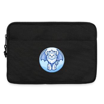 Manticore Blue Kawaii Cartoon Character Clipart - Laptop bag 13" - black - Front