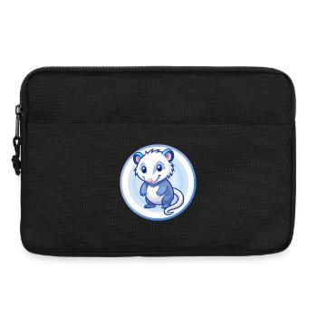 Opossum Bleu Kawaii Dessin Animé Personnage Clipart Animal de compagnie - Sacoche pour ordinateur portable 13 pouces - noir - Devant