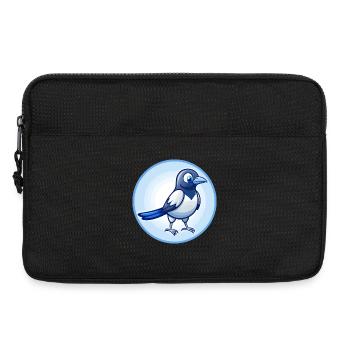 Pie Bleu Kawaii Dessin Animé Personnage Clipart Animal de compagnie - Sacoche pour ordinateur portable 13 pouces - noir - Devant