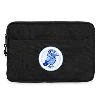 Raven Blue Kawaii Cartoon Character Clipart Pet - Laptop bag 13" - black - Front