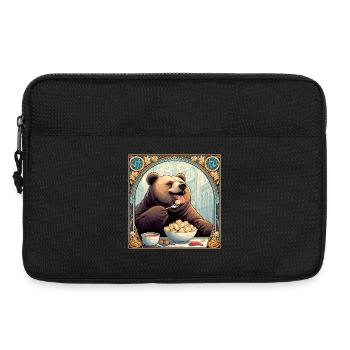 Pelmeni Bär russisch Geschenk - Laptoptasche 13" - Schwarz - Vorne