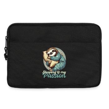 Cadeau de la passion endormie de la paresse - Sacoche pour ordinateur portable 13 pouces - noir - Devant