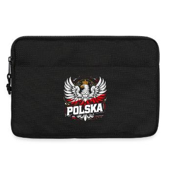 Polen Polska polnisch rot weiß Adler Krone Geschen - Laptoptasche 13" - Schwarz - Vorne