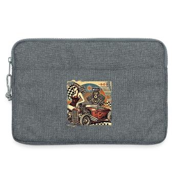 Tuning Hot Rod Design - Laptoptasche 13" - Grau meliert - Vorne