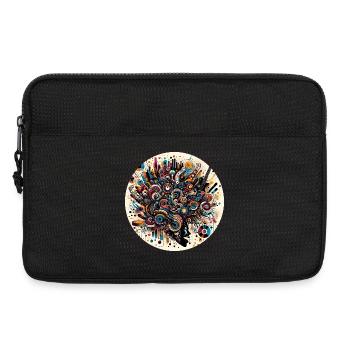 Afro Style Explosion Musicale Abstraite - Sacoche pour ordinateur portable 13 pouces - noir - Devant