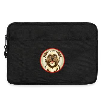 Affenpinscher chien coloré Kawaii dessin animé Clipart - Sacoche pour ordinateur portable 13 pouces - noir - Devant