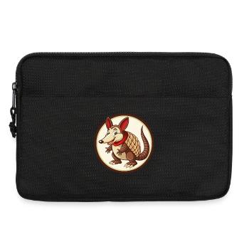 Gürteltier Bunte Kawaii Cartoon Figur Haustier - Laptoptasche 13" - Schwarz - Vorne