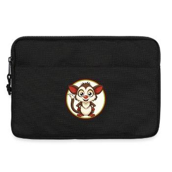 Aye Aye Colorful Kawaii Cartoon Character Clipart - Laptop bag 13" - black - Front