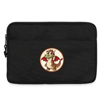 Drache Bunte Kawaii Cartoon Figur Clipart - Laptoptasche 13" - Schwarz - Vorne