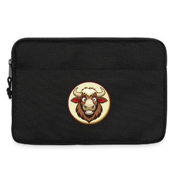 Buffalo Colorful Kawaii Cartoon Character Clipart - Laptop bag 13" - black - Front