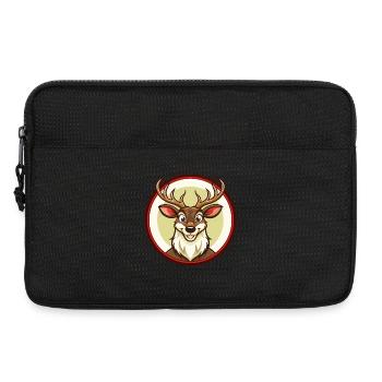 Deer Colorful Kawaii Cartoon Character Clipart Pet - Laptop bag 13" - black - Front