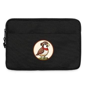 Quail Colorful Kawaii Cartoon Character Clipart - Laptop bag 13" - black - Front