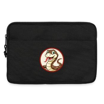 serpent coloré kawaii dessin animé personnage clipart - Sacoche pour ordinateur portable 13 pouces - noir - Devant