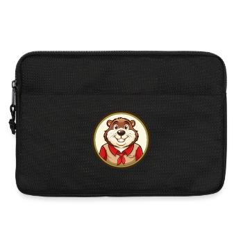 Murmeltier Bunte Kawaii Cartoon Figur Clipart - Laptoptasche 13" - Schwarz - Vorne