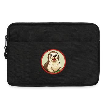 Siegel Bunte Kawaii Cartoon Figur Clipart Haustier - Laptoptasche 13" - Schwarz - Vorne